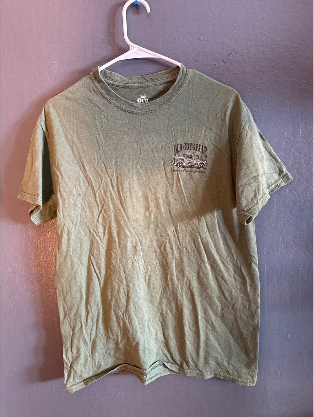 Old Guys Rule Green Graphic T-Shirt Medium